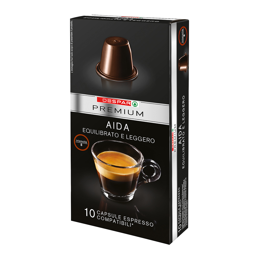 Capsula caffè Aida linea prodotti a marchio Despar Premium, Despar Italia