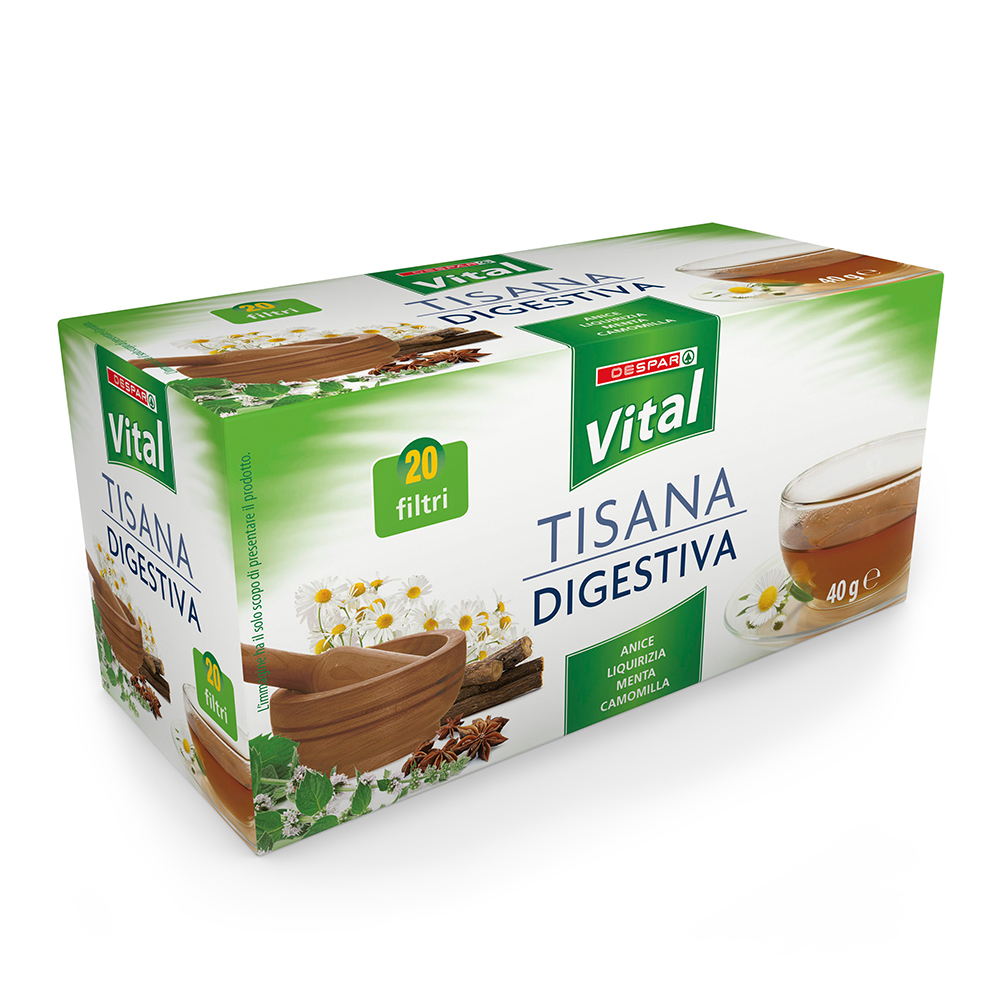 Tisana digestiva 20 filtri linea prodotti a marchio Despar Vital